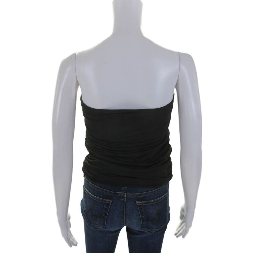 Superdown Womens Solid Black Strapless Ruched Tub… - image 3